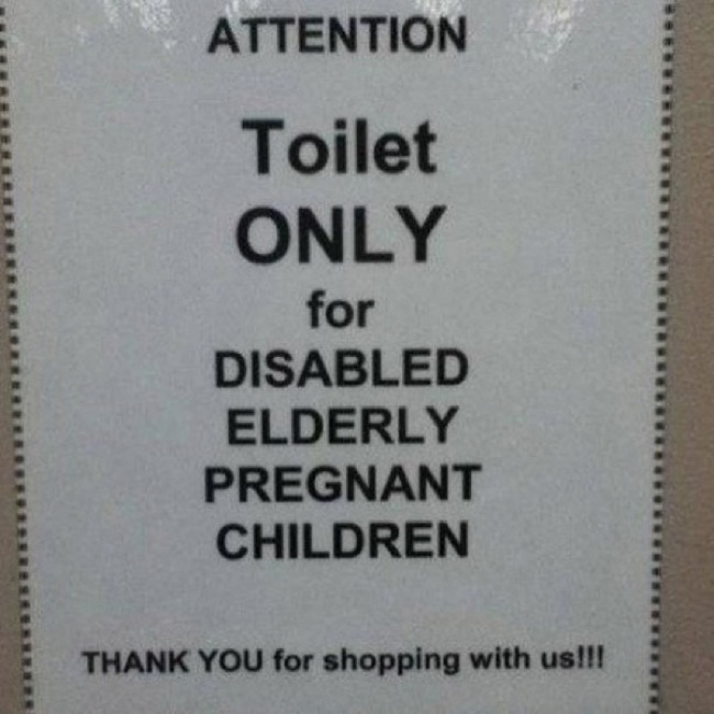 Toilet sign
